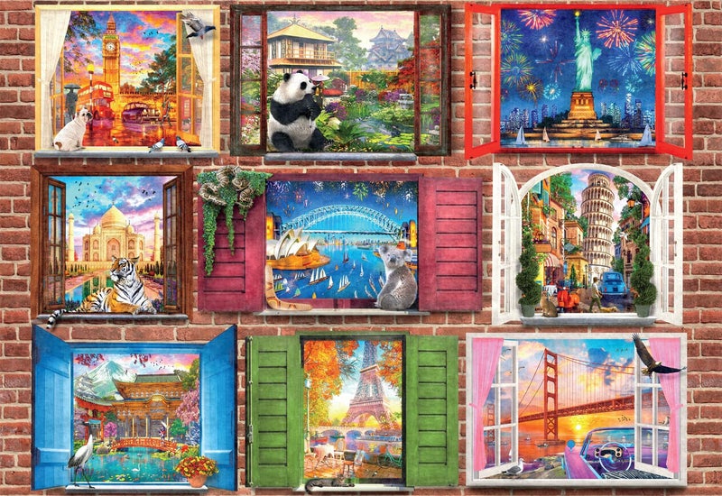 Buffalo Games - Dominic Davison - Windows Open to The World - 1500 Piece Jigsaw Puzzle for Adults Challenging Puzzle Perfect for Game Nights - Image 1
